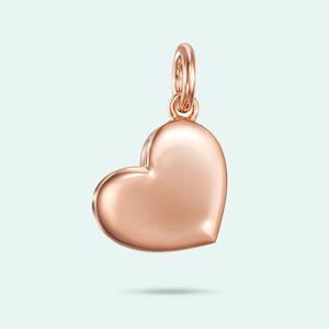 9k Rose Gold Heart Charm