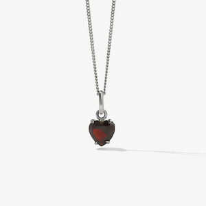 Sterling Silver Heart Jewel 50cm Necklace