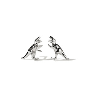 Sterling Silver Dinosaur Stud Earrings