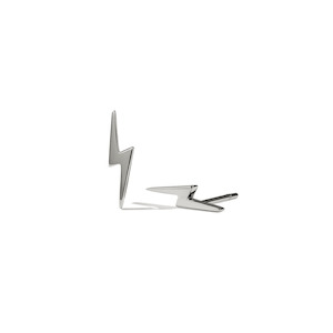 Sterling Silver Lightning Bolt Stud Earrings