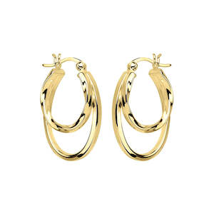 Sea of Change Hoop Earrings - Gold Plated