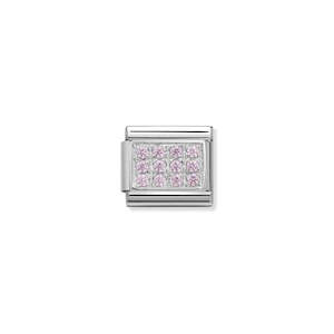 Composable Classic Link 330307/06 Pavé With Pink CZ In 925 Silver