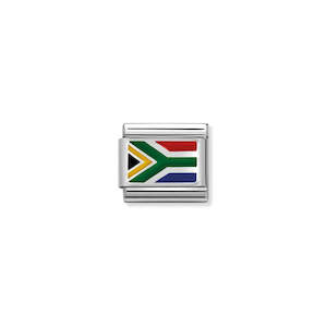 Composable Classic Link 330207/05 South Africa In Enamel & 925 Silver