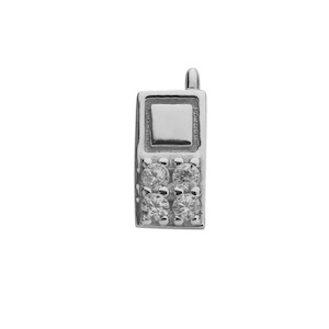 Silver & CZ Cellphone - Connection