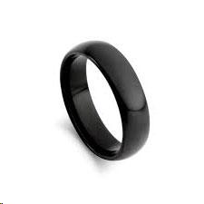 Mens Black Tungsten Ring