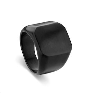 Mens Ore Black Signet Ring