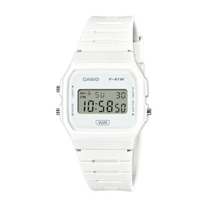 Casio Vintage White Digital Watch - F91WB-2A1