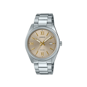 Casio Vintage Gold Dial Stainless Steel Watch - MTP1302DS-9A