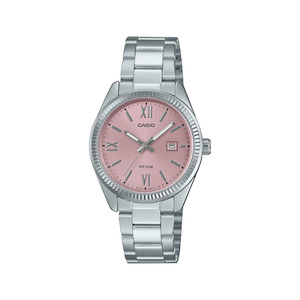 Casio Vintage Ladies Pink Dial Stainless Steel Watch - LTP1302DD-4A1