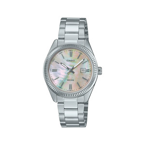 Casio: Casio Vintage Ladies Pink Mother Of Pearl Dial Stainless Steel Watch - LTP1302DS-4A