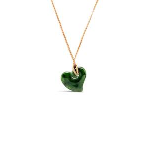 Greenstone Heart with Pikorua Necklace