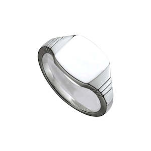 Quadris Men’s Silver Signet Ring