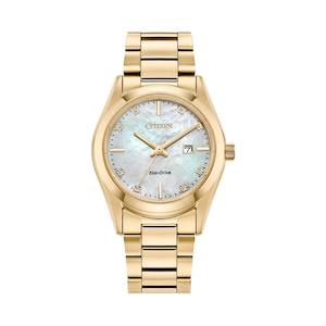 Citizen EW2702-59D - Ladies Eco-Drive Gold Plated Watch