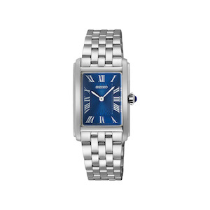 Seiko - SWR085P Ladies Rectangular Blue Dial Dress Watch