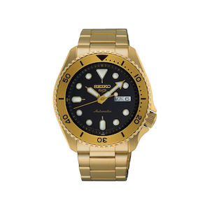 Seiko - SRPK18J Mens Seiko 5 Sports Gold Tone Automatic Watch