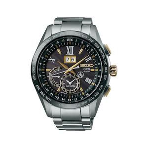 SSE139J - Mens Astron GPS Solar Titanium Watch