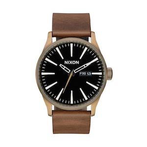 Brass / Black / Brown - Sentry Leather, 42mm - A105 3053-00