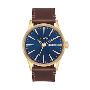 Gold  / Navy - Sentry Leather, 42mm - A105-3320-00