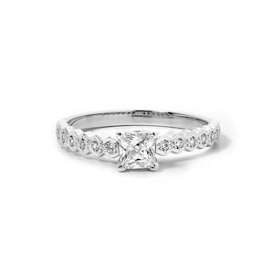 Adoration Ring - Diamond - 9k White Gold