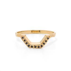 Ritual Band - Black Diamond - 9k Yellow Gold