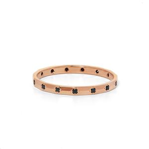 Beloved Band - Black Diamond - 9k Rose Gold