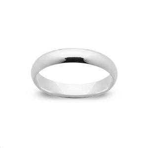 Sterling Silver Mens 7mm Half Round Band