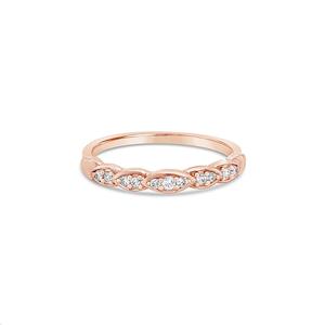 9k Rose Gold Antique Style Diamond Anniversary Ring