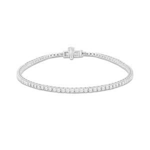 9k White Gold 2.00ct Diamond 18.5cm Tennis Bracelet