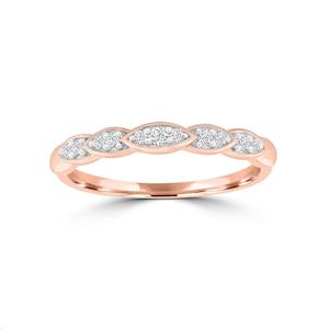 9k Rose Gold Diamond Ring