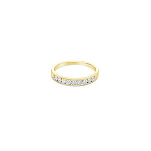 9k Yellow Gold Diamond Anniversary Ring