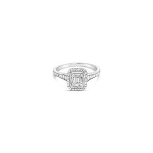 Diamond Dress Rings: 9k White Gold Diamond 0.33ct Cluster