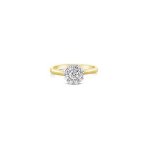 9k Yellow Gold Diamond 18ct Cluster Ring