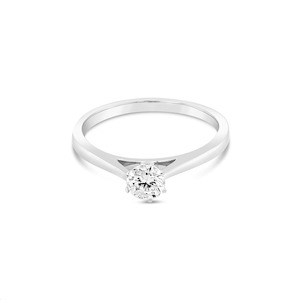 9k White Gold 0.33ct Diamond Solitaire Engagement Ring