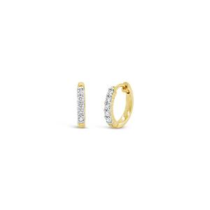 9k Yellow Gold Lab Grown 0.18ct Diamond Huggie Earrings