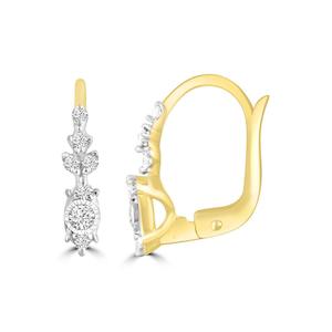 Diamond Earrings: 9k Vintage Diamond 0.20ct Euro Huggie Earrings