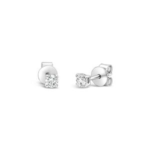 9k White Gold 4 Claw Diamond Studs