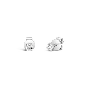 9k White Gold 4 Claw 0.15ct Diamond Stud Earrings