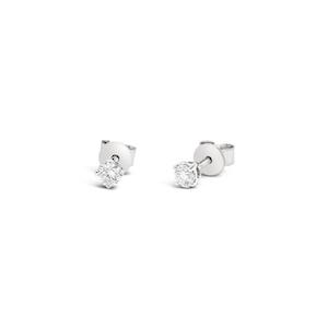 9k White Gold 4 Claw 0.25ct Diamond Stud Earrings