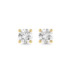 9k Yellow Gold 0.25ct Solitaire Diamond Earrings