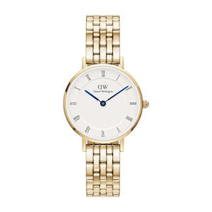 Unisex Watches: Petite Roman Numerals 5-Link Gold