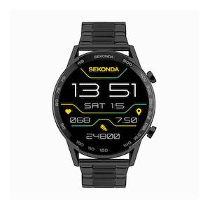 Sekonda Active Plus Smart Watch | Black Alloy Case & Stainless Steel Bracelet | 30226