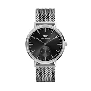 Unisex Watches: Classic 40mm Multi-Eye Sterling Onyx Watch