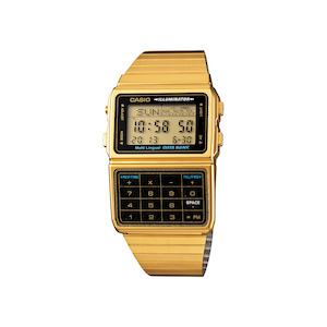 Casio Vintage Databank Calculator Gold Watch - DBC611G-1D