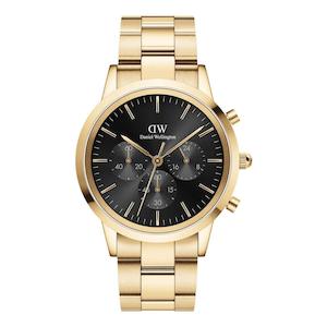 Iconic Chronograph Link Onyx G - Gold & Black Watch