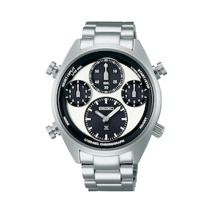 Chronograph: Seiko - SFJ001P Prospex ‘Panda’ One Hundredth of a Second Speedtimer Solar Chronograph Watch