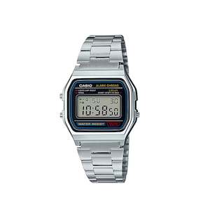 Casio Vintage Mens Digital in Steel & Black Watch