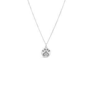 Necklaces: Sterling Silver Paw Print Disc Pendent