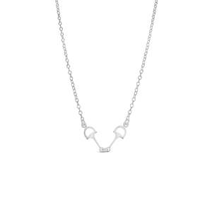 Sterling Silver Double Horse Snaffle Necklace