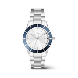 Iconic Paradigma Link Blue Bezel Watch