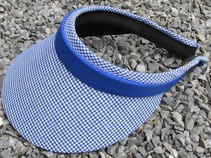 135 Gingham Royal Slip-on Visor